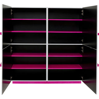 Cabinet Tresor White Pink 160x166cm KARE MIAMI