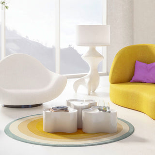 Side Table Lotus White 30cm KARE MIAMI