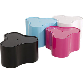 Side Table Lotus Light Blue 35cm KARE MIAMI