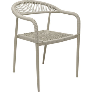 Chair with Armrest Palma Greige KARE MIAMI