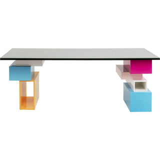 Desk Pixel with glass top200x90cm KARE MIAMI