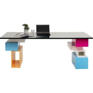 Desk Pixel with glass top200x90cm KARE MIAMI