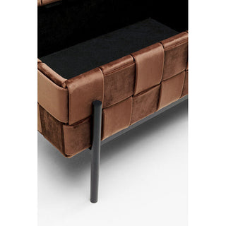 Bench Weave Mocca 121cm KARE MIAMI