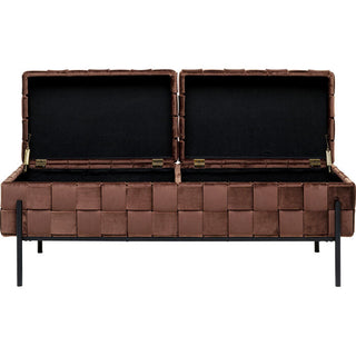 Bench Weave Mocca 121cm KARE MIAMI