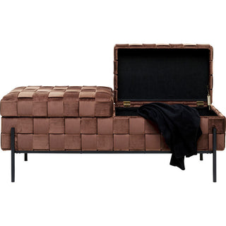 Bench Weave Mocca 121cm KARE MIAMI