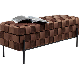 Bench Weave Mocca 121cm KARE MIAMI
