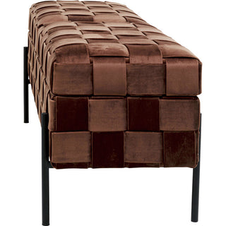 Bench Weave Mocca 121cm KARE MIAMI