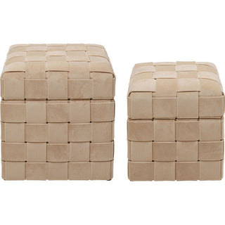 Stool Weave Beige (2/Set) KARE MIAMI