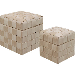 Stool Weave Beige (2/Set) KARE MIAMI