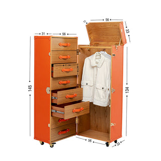 Wardrobe Trunk Monaco Orange KARE MIAMI