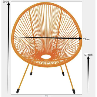 Armchair Acapulco Mono Orange KARE MIAMI