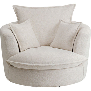 Swivel Armchair Joy Cream KARE MIAMI