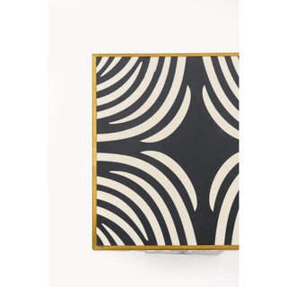 Side Table Zebra 25x25cm KARE MIAMI