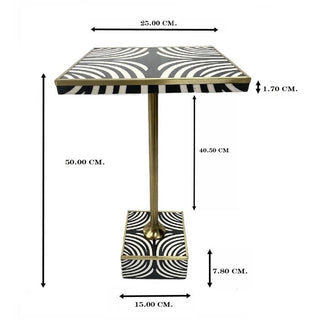 Side Table Zebra 25x25cm KARE MIAMI