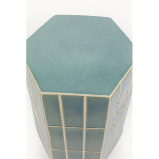 Side Table Bliss Tile Blue 41cm KARE MIAMI