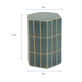 Side Table Bliss Tile Blue 41cm KARE MIAMI