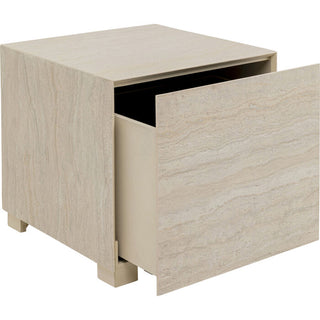 Side Table Travertino Drawer 45x45cm KARE MIAMI