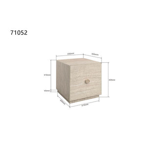 Side Table Travertino Drawer 45x45cm KARE MIAMI