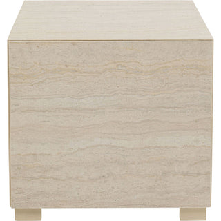 Side Table Travertino Drawer 45x45cm KARE MIAMI