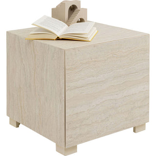 Side Table Travertino Drawer 45x45cm KARE MIAMI