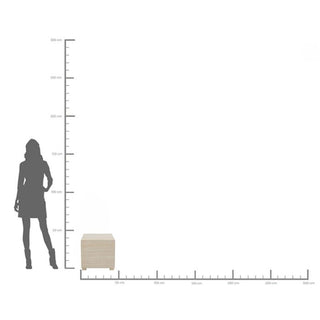 Side Table Travertino Drawer 45x45cm KARE MIAMI