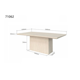 Table Travertino 200x100cm KARE MIAMI