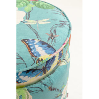 Stool Flower Fever Blue Ø39cm KARE MIAMI
