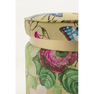 Stool Flower Fever Yellow Ø39cm KARE MIAMI
