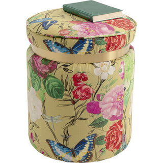 Stool Flower Fever Yellow Ø39cm KARE MIAMI