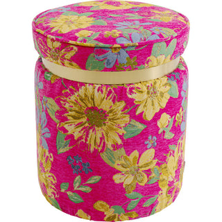 Stool Flower Fever Pink Ø39cm KARE MIAMI