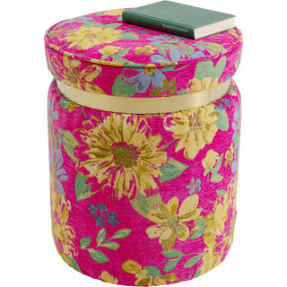 Stool Flower Fever Pink Ø39cm KARE MIAMI