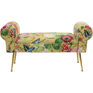 Bench Wing Flower Fever Yellow 100cm KARE MIAMI