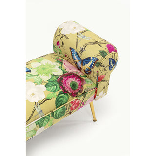 Bench Wing Flower Fever Yellow 100cm KARE MIAMI