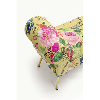 Bench Wing Flower Fever Yellow 100cm KARE MIAMI