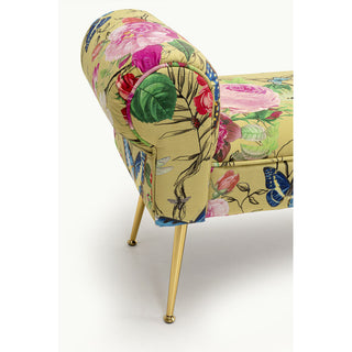 Bench Wing Flower Fever Yellow 100cm KARE MIAMI