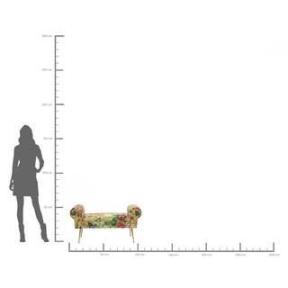 Bench Wing Flower Fever Yellow 100cm KARE MIAMI
