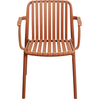 Chair with Armrest Porto Santo Terracotta KARE MIAMI