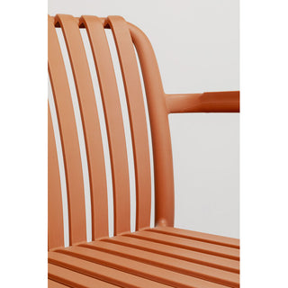 Chair with Armrest Porto Santo Terracotta KARE MIAMI