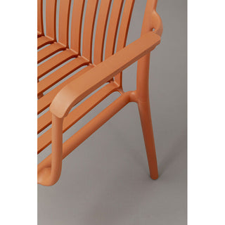 Chair with Armrest Porto Santo Terracotta KARE MIAMI