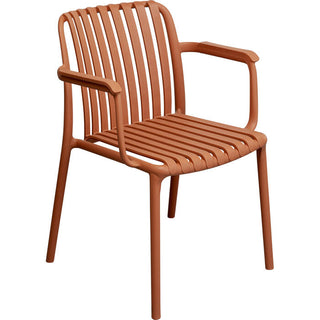 Chair with Armrest Porto Santo Terracotta KARE MIAMI