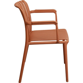 Chair with Armrest Porto Santo Terracotta KARE MIAMI