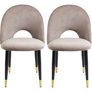Chair Iris Velvet Taupe (2/Set) KARE MIAMI