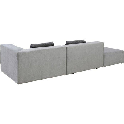 Corner Sofa Infinity Ottomane Grey Right - JULIA VENCE STORE