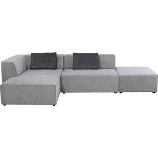 Corner Sofa Infinity Ottomane Grey Left - JULIA VENCE STORE