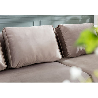Corner Sofa Infinity Velvet Taupe Left KARE MIAMI