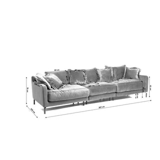 Sofa Lullaby 3-Seater Taupe KARE MIAMI