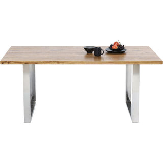 Table Jackie Oak Chrome 200x100 KARE MIAMI