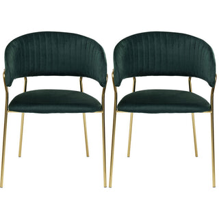 Chair with Armrest Belle Green (2/Set) KARE MIAMI