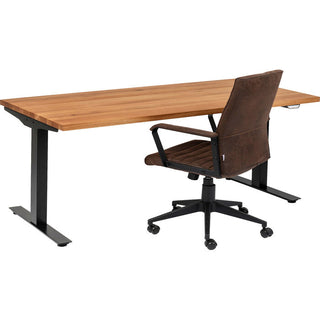 Desk Office Jackie Oak Black 200x100 - DEKOR