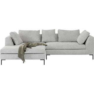 Corner Sofa Gianni Cord Grey Left - DEKOR